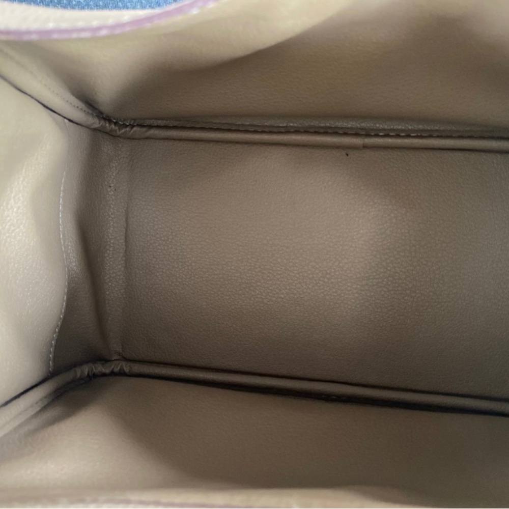 Taupe brown Togo leather Lindy Shoulder Crossbodu Duble Zop Bag - Picture 8 of 12